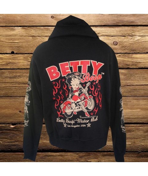 Sweat capuche zippé Biker Motard Billy Eight Betty BOOP
