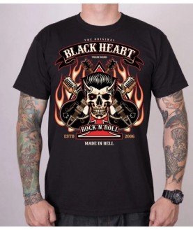 Tee-shirt Black Heart Biker...