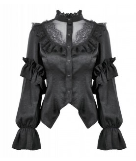 Chemisier Noir Dentelle...