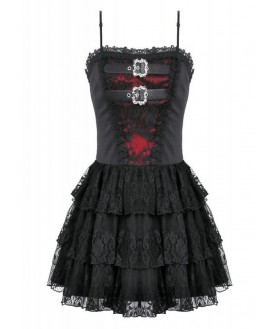 Robe Punk Gothic Crimson...