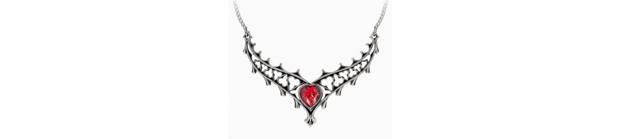 Collier gothique , colliers cerises